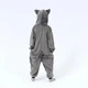 Піжама кігурумі Kigurumi для дівчинки Хаскі з язиком Сірий на зріст 110-120 см (202841) - зображення 4