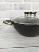 Сковорода WOK Kamille KM-4806 чугунное мраморное покрытие с крышкой 28cm 3.6л - изображение 4