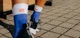 Беговые бесшовные высокие носки Compressport Pro Racing Socks V4.0 Run High, Dazz Blue/White, T4 (45-48) - изображение 5