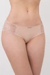 Женские трусы-бразилианы декорированы кружевом Giulia (L5118B0-M) M Beige-Бежевый, трусики из микрофибры, комфортное белье - изображение 2