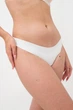 Женские трусы-бразилианы декорированы кружевом Giulia (L5128B-M) M White-Белый, комфортные трусики из микрофибры, повседневное белье - изображение 4