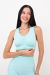 Безшовний жіночий спортивний топ з мікрофібри Giulia TOP SPORT SHAPE MELANGE S/M Blue-tanager turquoise, з підтримкою грудей, комфортний для активного дня - зображення 2