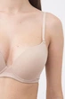 Бюстгальтер з формованою чашкою та з подвійним push-up Giulia L1503A0 80B Beige-Бежевий, класичний гладкий, повсякденна нижня білизна - зображення 3