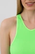 Безшовний топ в рубчик на широких бретелях Giulia HALTER TOP RIB S/M Green-green neon - изображение 2