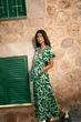 Сукня жіноча ZARA Printed Midi Dress With Belt S Зелена (25546) - изображение 2
