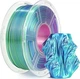 Пластик, филамент SUNLU Silk PLA Plus трехцветная шелковая нить PLA+ синий зеленый фиолетовый 1кг, 1.75мм - изображение 1