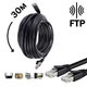 Наружный экранированный интернет-кабель Kabelist 30 м LAN патч-корд FTP CAT5e до 1000 Мбит/с (6376gr) - изображение 1