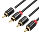 Кабель Vention 2хRCA - 2хRCA (M/M), 1 м, Black (VAB-R06-B100) - зображення 1