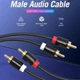 Кабель Vention 2хRCA - 2хRCA (M/M), 1 м, Black (VAB-R06-B100) - зображення 5