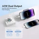 Блок живлення з швидкою зарядкою Baseus Gan 5 pro 40W (Type-C + Type-C) white - зображення 5
