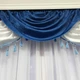 Шторы в зал с ламбрекенами, готовые шторы с ламбрекенами, ламбрекены на окна Синие (LS-326-16) - изображение 4