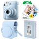 Набор камера Fujifilm Instax Mini 12, Фотобумага 20шт, Чехол, Фотоальбом 64 фото Голубой (Подарочная упаковка) - изображение 2