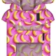 Дождевик-накидка с капюшоном для собак WAUDOG Clothes, рисунок "Бананы на розовом", XXS, А 23-26 см, B 30-36 см, С 15-20 см - изображение 4