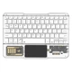 Бездротова клавіатура з мишею для пк та планшетів iPad & Tab KB333 Bluetooth USB 2.4Гц RGB Білий Прозорий - зображення 1