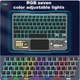 Бездротова клавіатура з мишею для пк та планшетів iPad & Tab KB333 Bluetooth USB 2.4Гц RGB Білий Прозорий - зображення 2