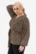 Сорочка ROZEL чорно-бежева L/XL (3042383) - изображение 3