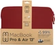 Чехол для ноутбука MW Basics 2Life Sleeve Case Red/White for MacBook Pro 13" M1/M2/MacBook Air 13" M1 - изображение 4