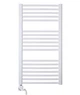 Електрична рушникосушка BASIC G, 922x500x80-92 мм, біла, тен (300 Вт)67x55x55 мм білий, з кабелем, ліворуч + кріплення - зображення 1