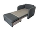 Диван малогабаритный Tobi Sho Юниор-1.1 раскладной мягкий велюр Magic Dark Grey, 1280х800х800 мм - изображение 4