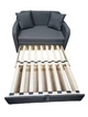 Диван для гостиной Tobi Sho Юниор-1.4 раскладной мягкий велюр Magic Dark Grey, 1580х800х800 мм - изображение 4