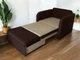 Диван-кресло мягкий раскладной Tobi Sho Юниор-1.0 для кухни велюр Magic Dark Brown, 1180х800х800 мм - изображение 3