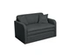 Диван для гостиной Tobi Sho Юниор-1.4 раскладной мягкий велюр Magic Dark Grey, 1580х800х800 мм - изображение 2