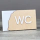 Табличка WC 175x100мм Белая - изображение 1