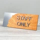 Табличка STAFF ONLY 250х100мм Черная - изображение 7