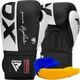 Боксерские перчатки RDX F4 Boxing Sparring Gloves Hook&Loop 12 унций (капа в комплекте) WHITE/BLACK (BGR-F4B-12OZ) - изображение 1