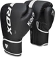 Боксерские перчатки RDX F6 Kara Matte 14 унций (капа в комплекте) White (BGR-F6MW-14OZ) - изображение 3