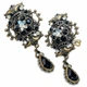 Серьги-клипсы "Ночная тайна" от Michal Negrin с кристаллами Swarovski - изображение 1