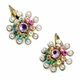 Серьги-клипсы "Радужное великолепие" от Michal Negrin с жемчугом и кристаллами Swarovski - изображение 1