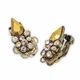 Серьги-клипсы "Золотое сияние" от Michal Negrin с кристаллами Swarovski - изображение 1