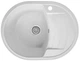 Мойка кухонная, кварцевая, овальная Viking Incanto 32R 610х460мм Белый - изображение 1