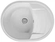Мойка кухонная, кварцевая, овальная Viking Incanto 32R 610х460мм Белый - изображение 4
