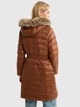 Płaszcz damski puchowy pikowany Big Star Rosabel 804 S Brązowa (5900714785307) - obraz 2