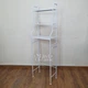 Полка над унитазом трехуровневая металлическая Toilet Rack, напольная стойка-органайзер для ванной комнаты, универсальный компактный стеллаж на 3 полки для хранения бытовой химии, полотенец и аксессуаров Белый, TM-010 - изображение 2