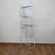 Полка над унитазом трехуровневая металлическая Toilet Rack, напольная стойка-органайзер для ванной комнаты, универсальный компактный стеллаж на 3 полки для хранения бытовой химии, полотенец и аксессуаров Белый, TM-010 - изображение 6