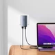 Блочок Baseus CCGP15011 GaN5 Pro Ultra-Slim QC 3.0/PD 65W 1USB-A/1Type-C в комплекті кабель Type-C to Type-C Gray - зображення 3
