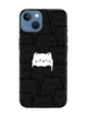 Матовый черный чехол на Apple iPhone 13 Котики (принт 392) - изображение 1