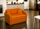 Диван раскладной Tobi Sho Юниор-1.2 мягкий для гостиной рогожка Orange/18, 1380х800х800 мм - изображение 1