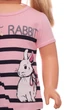 Костюм летний для девочки трикотажный в полоску Rabbit розовый 74 см (38609) - изображение 2