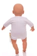 Боди с коротким рукавом белый интерлок Mini papi 74 см (31401) - изображение 4