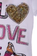 Футболка для девочки трикотажная love you белая 122 см (38208) - изображение 3