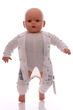 Чоловічок на кнопках трикотажний із слоником молочний 62 см (40260) - зображення 3