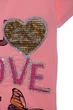 Футболка для девочки трикотажная love you розовая 122 см (38207) - изображение 3