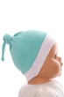 Шапка с узелком интерлок Babykroha морская волна 0м+ (50143) - изображение 2