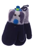 Рукавички для мальчика на махре вязка Dog синий 4г+ (43683) - изображение 1