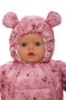 Конверт на флисе для девочки Babykroha с принтом Мишек baby розовый 68 см (44952) - изображение 2