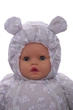 Конверт на флисе Babykroha с Мишками бежево серый 68 см (44911) - изображение 2